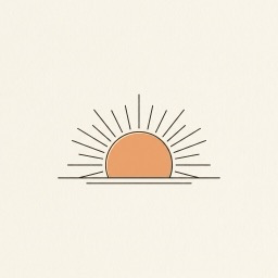 Engraved sunrise